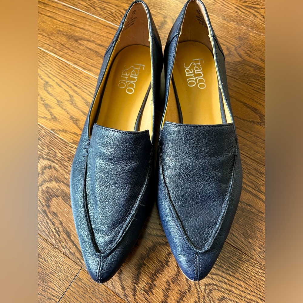 Franco Sarto Starland Navy Slip on Loafers size 7